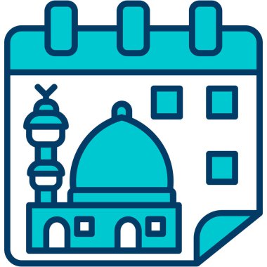 Cami. Web simgesi basit illüstrasyon