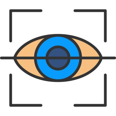 Göz. Web simgesi basit illüstrasyon