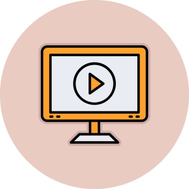 vektör Lcd düz simgesi