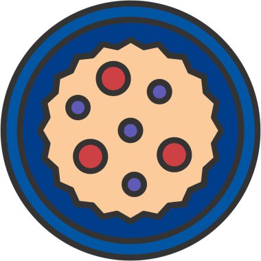 Kurabiye. Web simgesi basit illüstrasyon