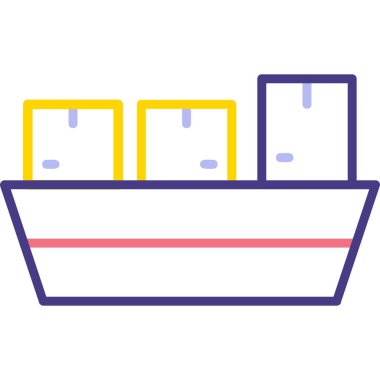 Tekne. Web simgesi basit illüstrasyon