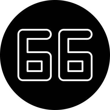 Modern 65 simgesinin vektör illüstrasyonu