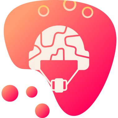 Konuşma baloncuklu beynin vektör illüstrasyonu