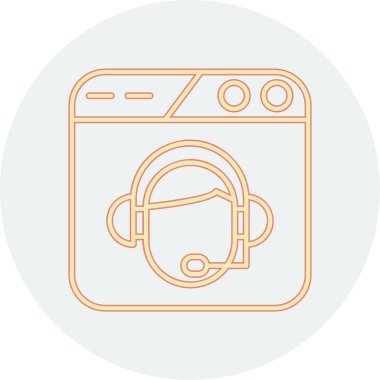 Kulaklık. Web simgesi basit tasarım