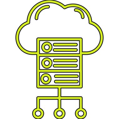 Bulut hesaplama. Web simgesi tasarımı