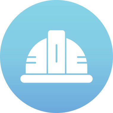 Kask simgesi, vektör illüstrasyonu