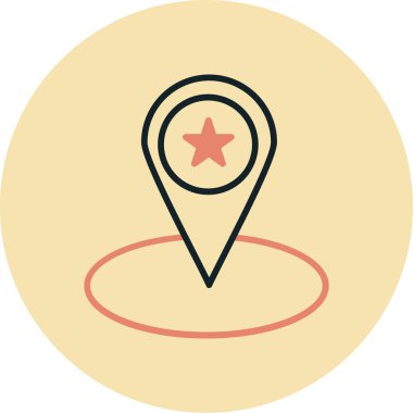 konum pin simgesi vektör illüstrasyonu