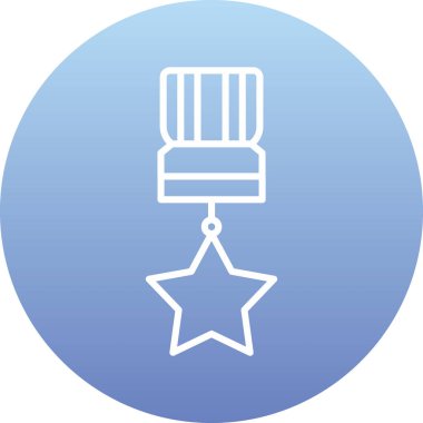 Madalya. Web simgesi basit illüstrasyon