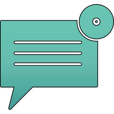 Sohbet kabarcığı vektör illüstrasyonu