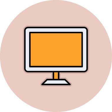 Bilgisayar. Web simgesi basit illüstrasyon