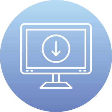 Bilgisayar. Web simgesi basit illüstrasyon