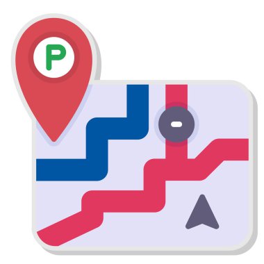 gps konum haritası simgesi izometrik biçiminde