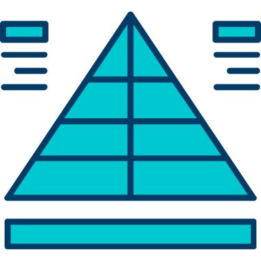 piramit simgesi vektör çizimi