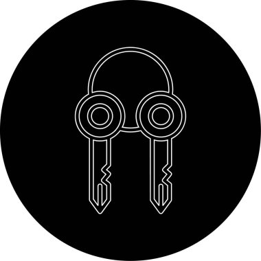 trend biçimi izole edilmiş arkaplanda anahtar simgesi