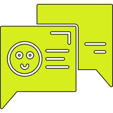 Sohbet simgesi vektör illüstrasyonu