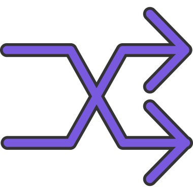 Yönlendirme vektörü simgesi. biçim iki renkli düz simge, pembe ve mavi renkler, yuvarlak açılar, beyaz arkaplan