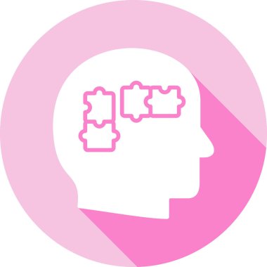 Beyin. Web simgesi basit illüstrasyon