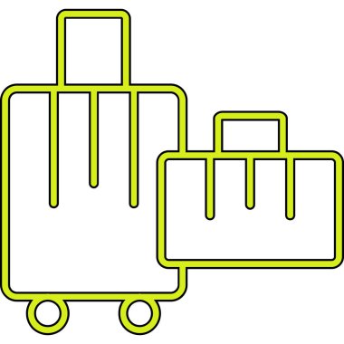 bagaj. Web simgesi vektör illüstrasyonu