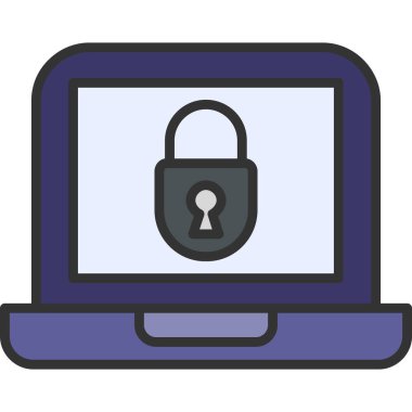 Bilgisayar vektör illüstrasyon tasarımını kilitle