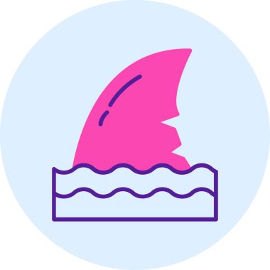 Köpekbalığı. Web simgesi basit illüstrasyon