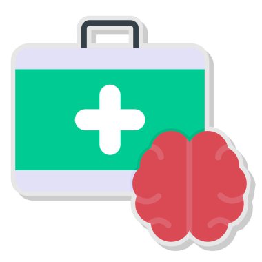 tıbbi beyin vektör simgesi