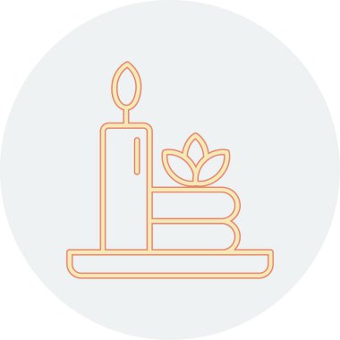 pasta ve mum hattı ve simge biçimi