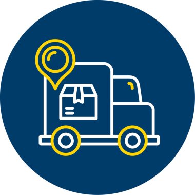 Kamyon. Web simgesi basit illüstrasyon