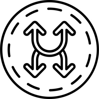 Yön ok ikonu vektör illüstrasyonu