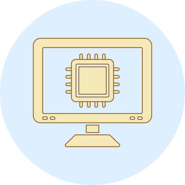 bilgisayar vektör simgesi modern basit tasarım