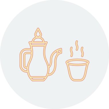 Çay. Web simgesi vektör illüstrasyonu