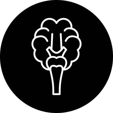 Çemberli bir insan kafatasının vektör çizimi