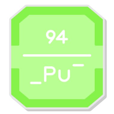 Ağ için izole bir arkaplan üzerinde düz dairede kimyasal simge
