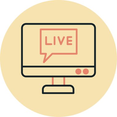 canlı vektör simgesi web, mobil için basit vektör illüstrasyonu