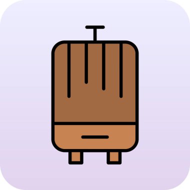 Bavul. Web simgesi basit illüstrasyon