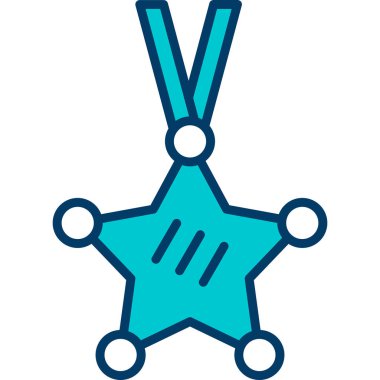 Madalya. Web simgesi basit illüstrasyon