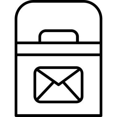 e-posta mektup simgesi ana hat biçiminde