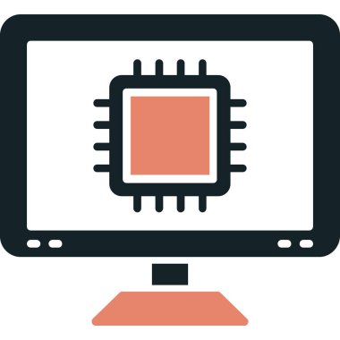 Bilgisayar simgesi. Beyazda izole edilmiş dizüstü bilgisayar vektör simgelerinin basit çizimi