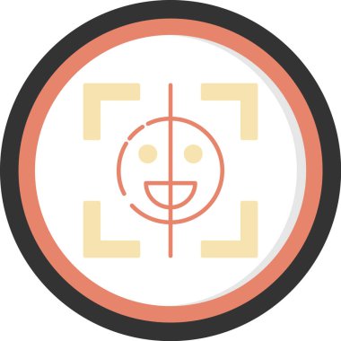 Bir yüz simgesinin vektör illüstrasyonu