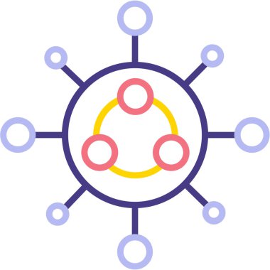 Ağ simgesinin vektör illüstrasyonu