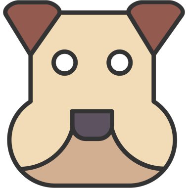 Doldurulmuş köpek hayvan simgesi - taslak biçimi