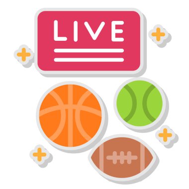 Canlı spor simgeleri tasarımı. Basketbol, basketbol ve spor ekipmanları