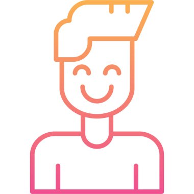 avatar erkek kişi simgesi - özet biçimi