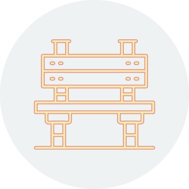 ahşap bank vektör simgesi