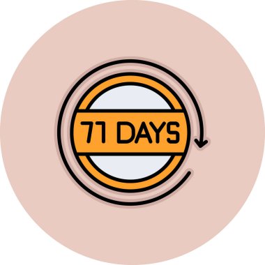 17 gün kaldı vektör simgesi