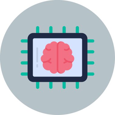 beyin ikonu vektör illüstrasyonu