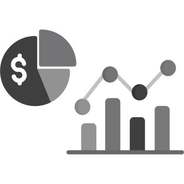 finansal grafik çizelgesi vektör simgesi
