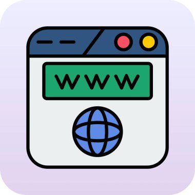 tarayıcı vektör renk çizgisi simgesi