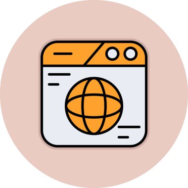 tarayıcı simgesi vektör illüstrasyonu