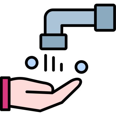 Su dokunun kutsal kişilerin resmi, vektör çizim