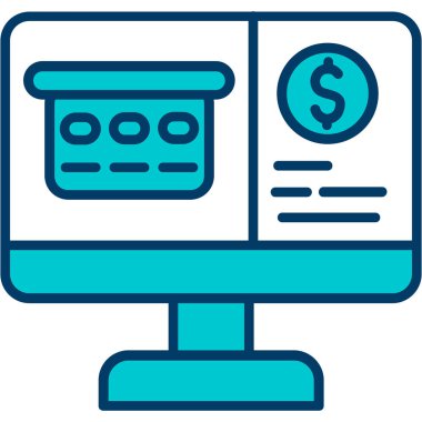 para ve finans simgesi vektör illüstrasyonu